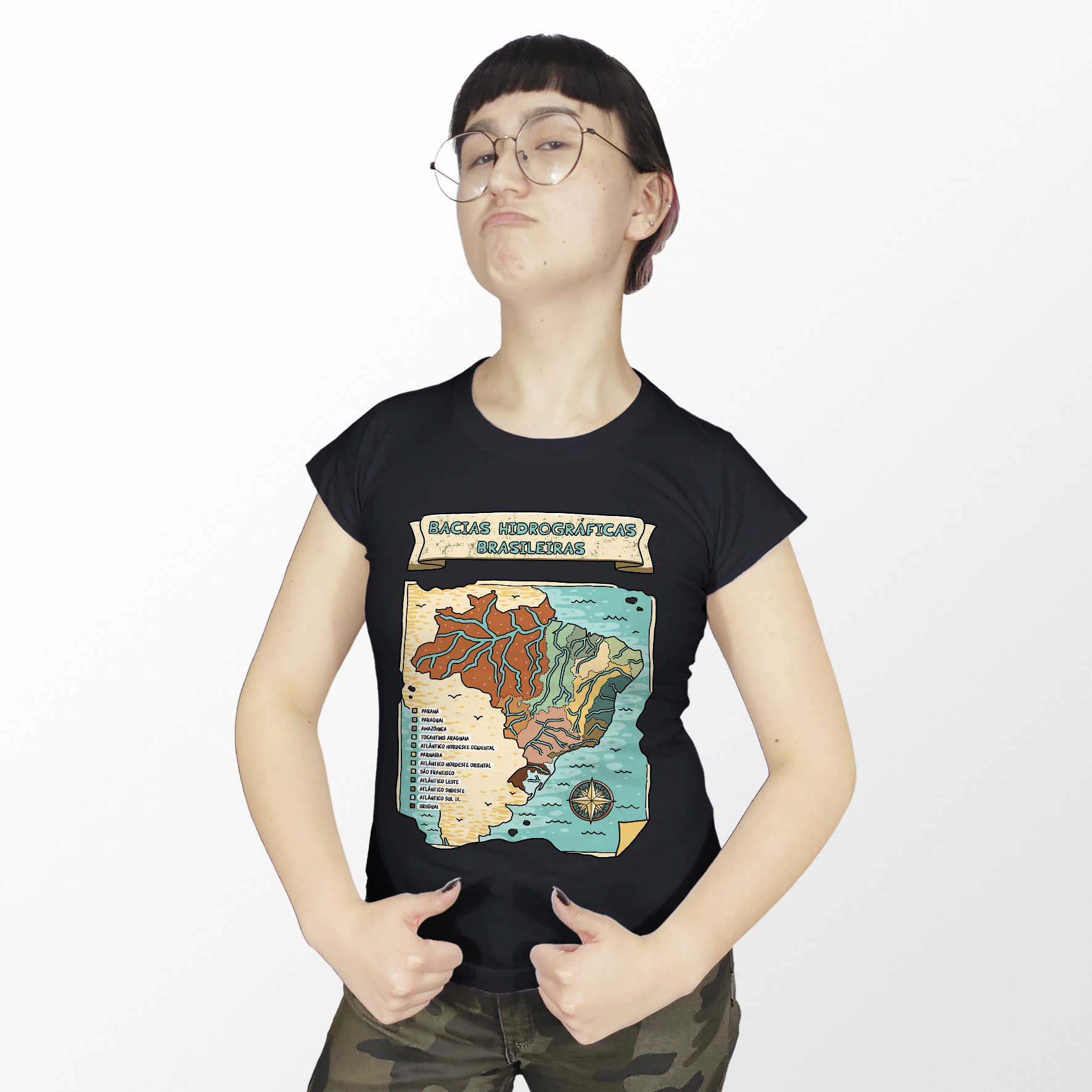 Camiseta Bacias Hidrográficas Brasileiras