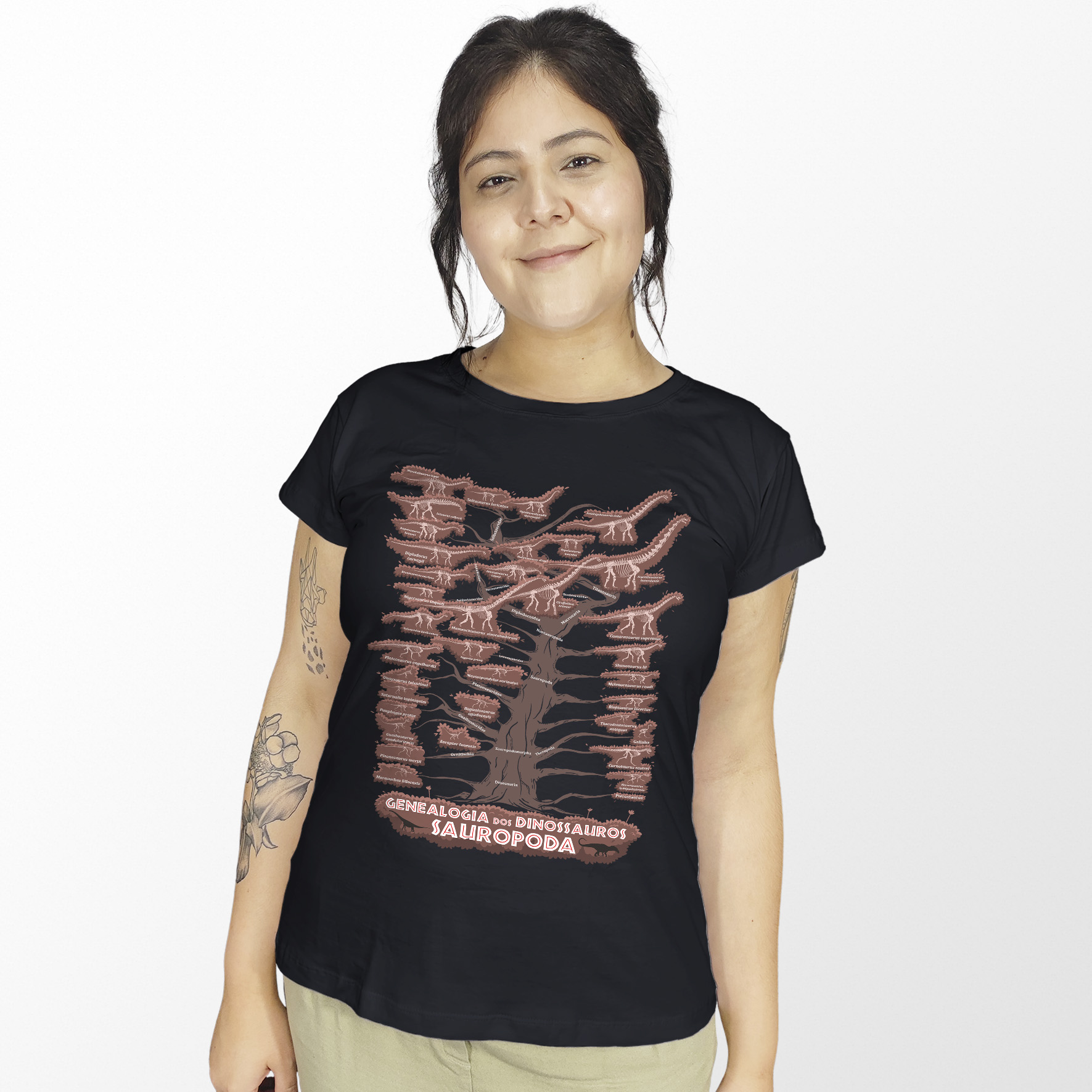 Camiseta Genealogia dos Dinossauros Sauropoda