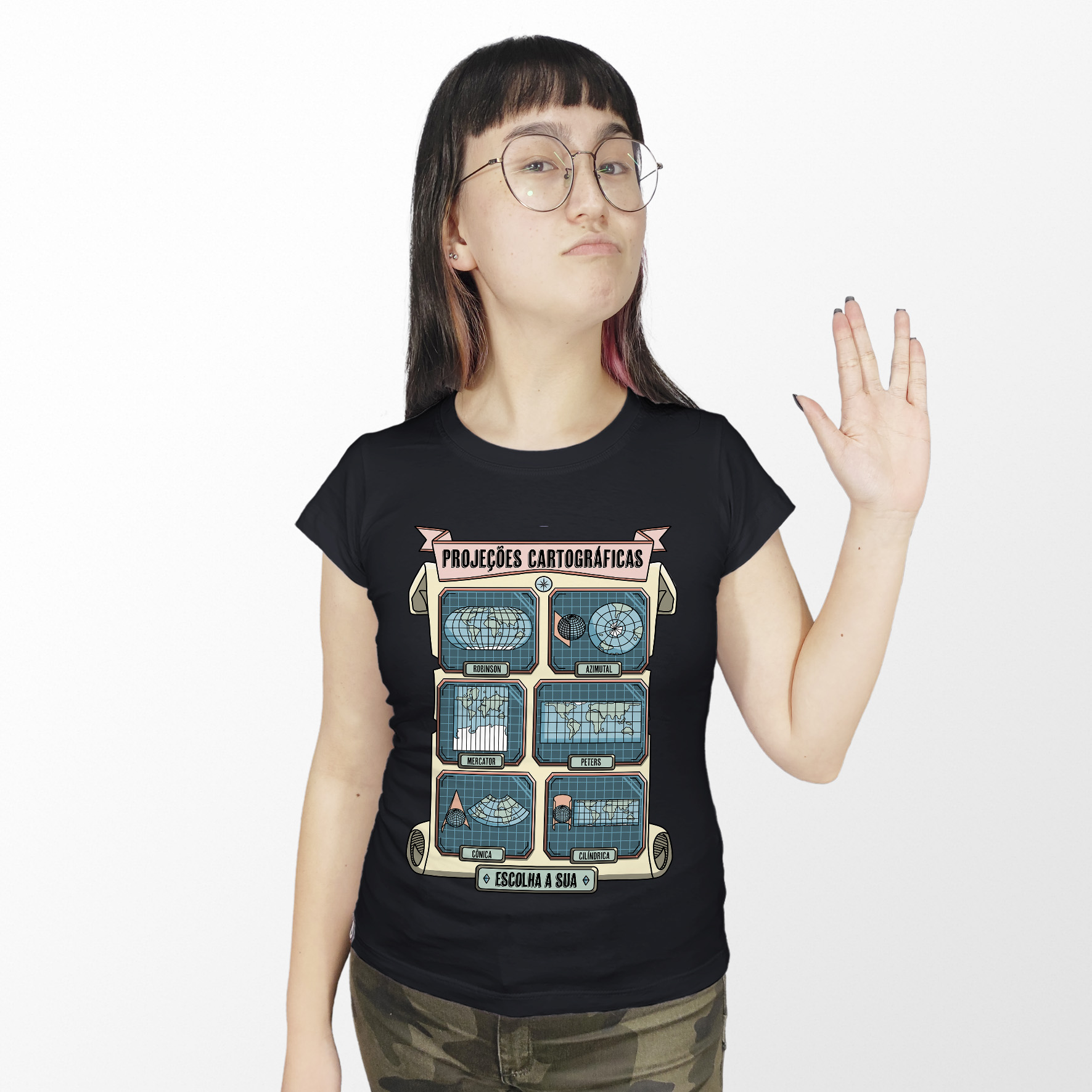 Camiseta Projeções Cartográficas