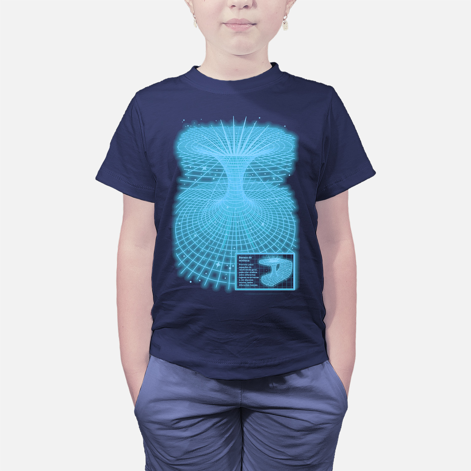 Camiseta Infantil Buraco de Minhoca