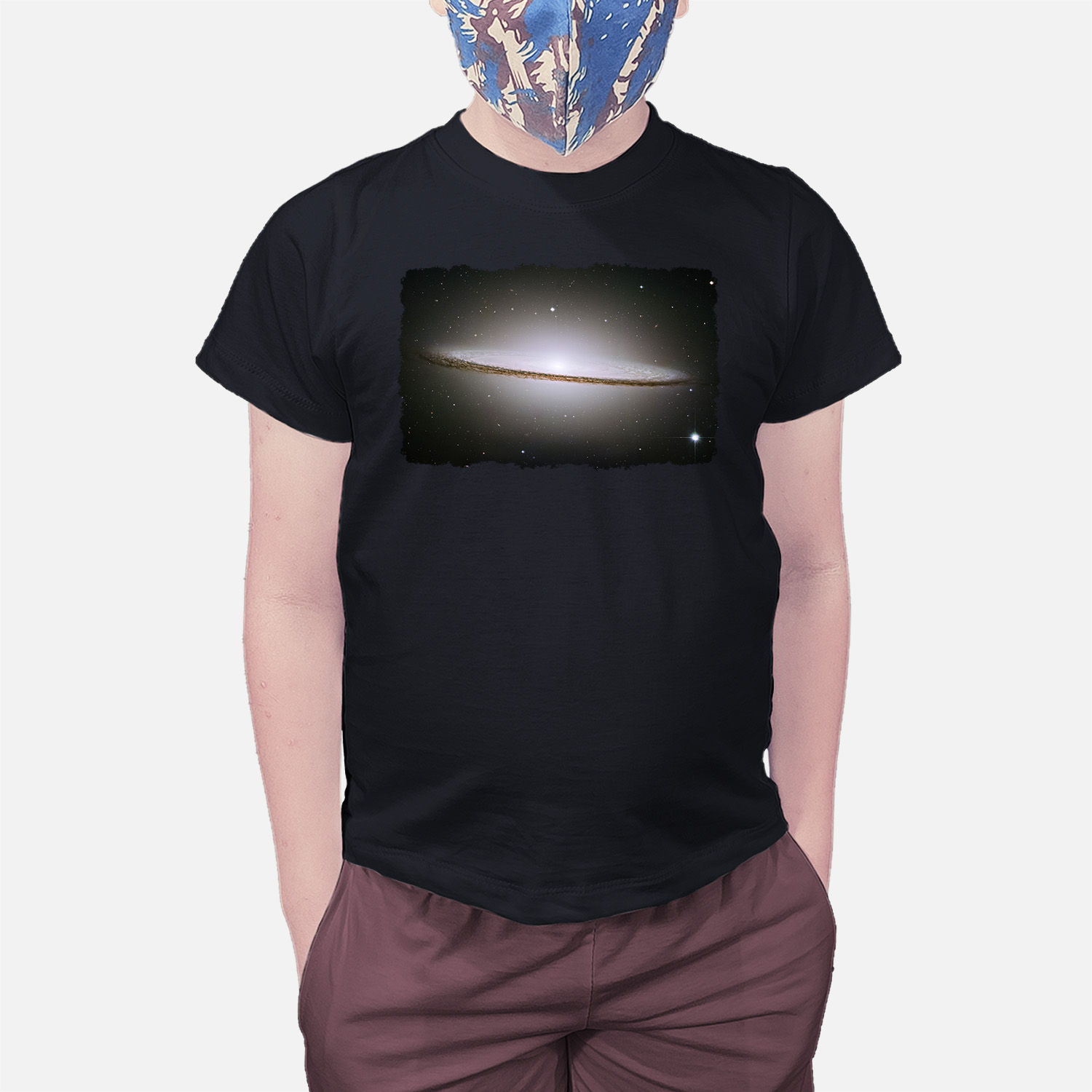 Camiseta Infantil Galáxia do Sombrero Hubble