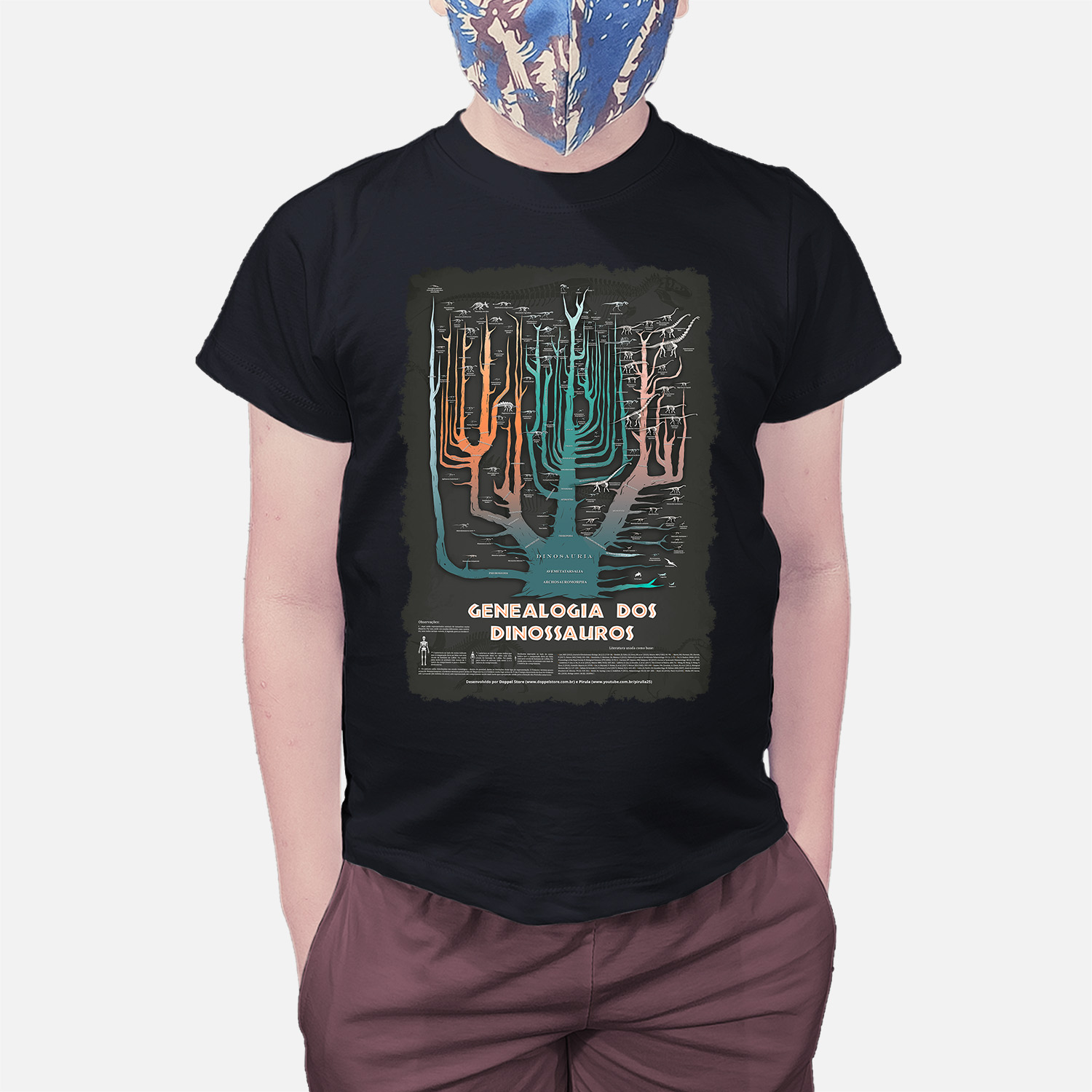 Camiseta Infantil Genealogia dos Dinossauros