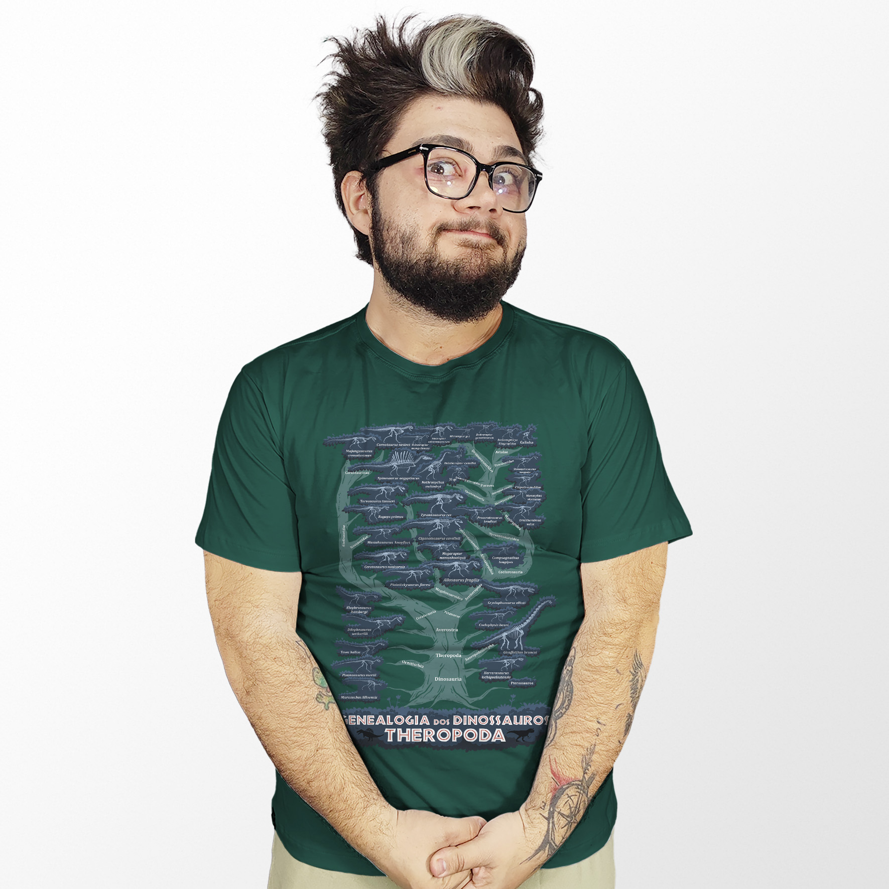 Camiseta Genealogia dos Dinossauros Theropoda